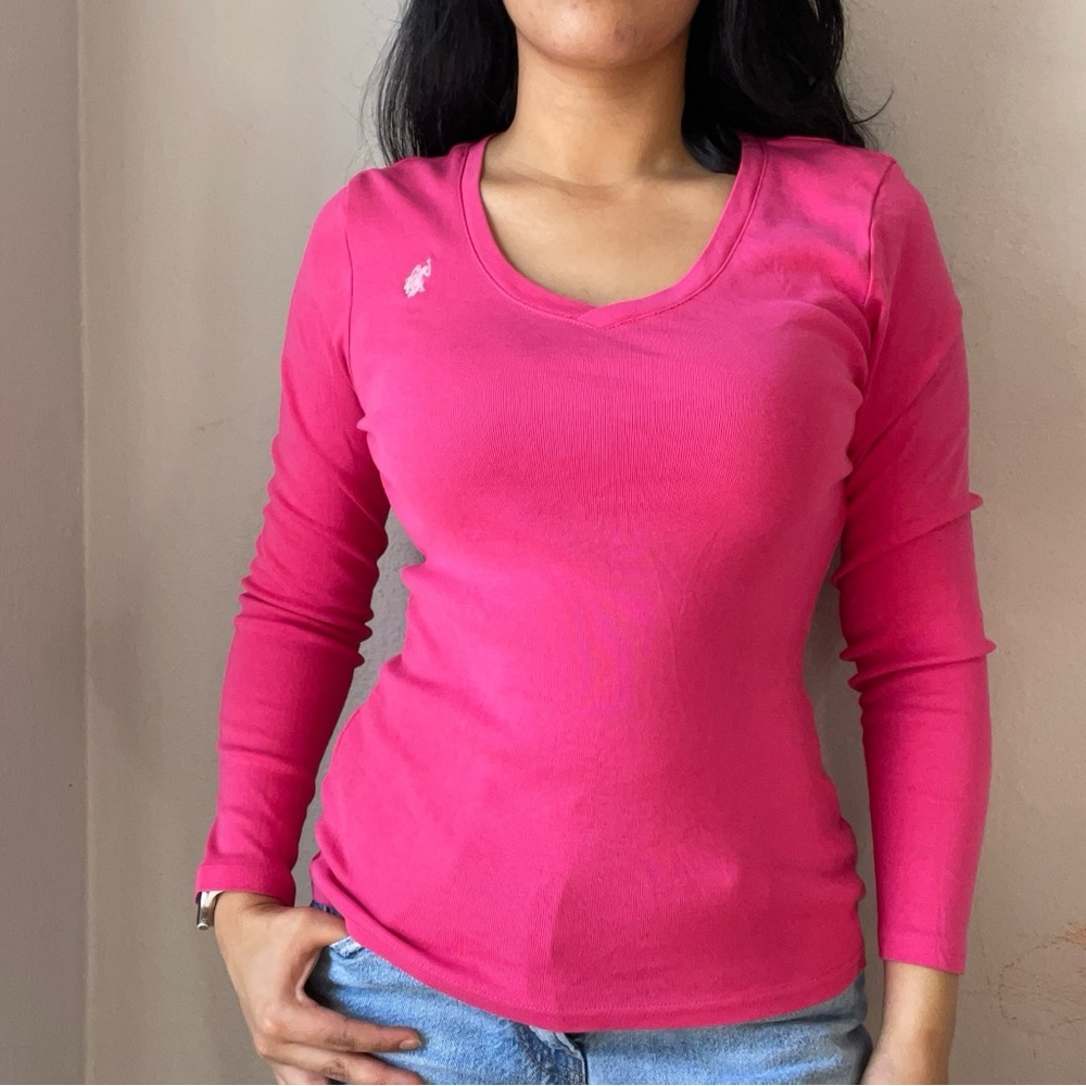 Pink long sleeve top